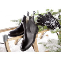 Produktbild von USG Reitstiefel New Allround Winter Stiefelette aus Leder Schwarz Größe 42