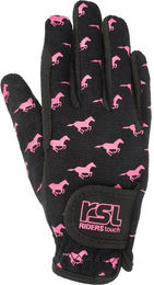 USG Riders Touch Norway Winterreithandschuhe für Kinder aus Kunstleder Größe XS in Schwarz oder Pink – Bild 1 von 3