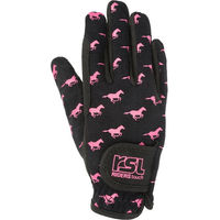 Produktbild von USG Riders Touch Norway Winterreithandschuhe für Kinder aus Kunstleder Größe XS in Schwarz oder Pink
