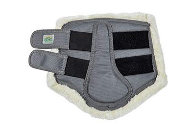USG Softe Dressurgamaschen mit Synthetikfell Grau Größe XL – Bild 1 von 2