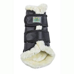 USG Softe Dressurgamaschen mit Synthetikfell Schwarz Größe XL – Bild 1 von 2