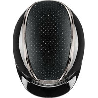 Produktbild von UVEX Exxeed glow Reithelm mit Kunstleder in Schwarz und Black-Rosé Größe S-M (56-58)