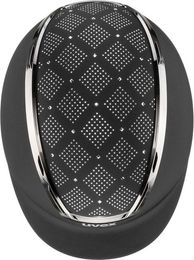 Produktbild von UVEX Exxeed Jewel Reithelm Größe XS in Silber oder Schwarz nach EN 13842:2012 und EN 13842:2023