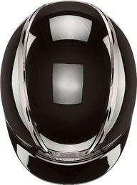 Produktbild von UVEX Exxeed Reithelm shiny chrome in Silber Schwarz mit Kunstleder Grösse S-M 56-58