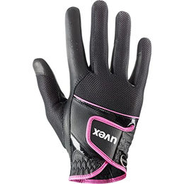 UVEX Reithandschuh Sumair Unisex Schwarz Rosa Größe 8 aus Kunstleder für den Sommer – Bild 1 von 10