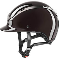 Produktbild von Uvex Reithelm Exxeed Shiny Chrome in Mocca Glossy Braun Grösse 59-61