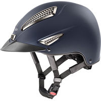 Produktbild von Uvex Reithelm perfexxion III chrome in Silber mit Kunstleder für Unisex 59-61cm