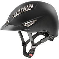 Produktbild von Uvex Reithelm Perfexxion III Chrome Unisex Silber Schwarz mit Kunstleder Größe 55-58cm
