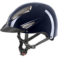 Produktbild von Uvex Reithelm Perfexxion III Shiny in Navy Blau mit Memory Foam Größe 57-59