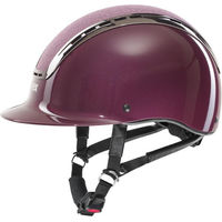 Produktbild von uvex Reithelm suxxeed blaze Unisex Schwarz Lila Kunstleder 57-59 cm
