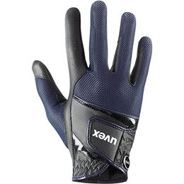 Uvex Sumair Reithandschuh Unisex Schwarz/Blau Größe 8 aus Kunstleder – Bild 1 von 10