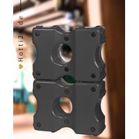 Produktbild von V-Plast Cavaletti Stangenblock Reitplatz 2er Set Schwarz aus Kunststoff