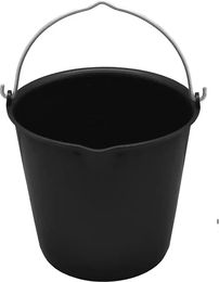 Produktbild von V-Plast Futtereimer aus Kunststoff mit Metallgriff in Schwarz