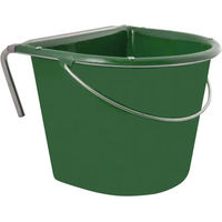 Produktbild von V-Plast Pferdefutterstation aus Kunststoff mit Haken und Griffen in Grün