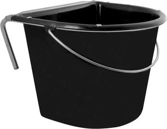 Produktbild von V-Plast Pferdefutterstation aus Kunststoff mit Haken und Griffen in Schwarz
