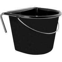 Produktbild von V-Plast Pferdefutterstation aus Kunststoff mit Haken und Griffen in Schwarz