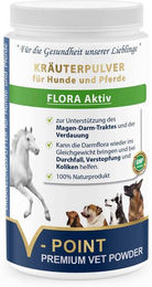 V-POINT FLORA Aktiv Premium Kräuterpulver zur Unterstützung von Magen-Darm-Trakt und Verdauung für Hunde und Pferde 500 g - 500 g – Bild 1 von 5