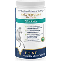 Produktbild von V-POINT SKIN Aktiv Premium Kräuterpulver für Pferde zur Unterstützung von Haut und Fell 500 g - 500 g