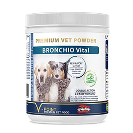 Produktbild von V-POINT BRONCHIO Vital Kräuterpulver für Hunde - 200 g