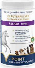 Produktbild von V-POINT RELAX forte Premium Kräuterpulver für Hunde und Pferde - 500 g