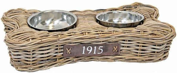 Produktbild von Van der Leeden Hundenapf mit 2 Schalen in Knochenform - 0,75 l