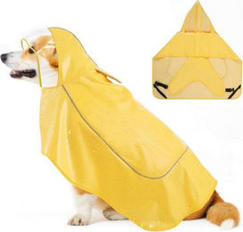 Produktbild von VavoPaw Hunde Regenmantel wasserdicht mit Reflektorstreifen Gelb