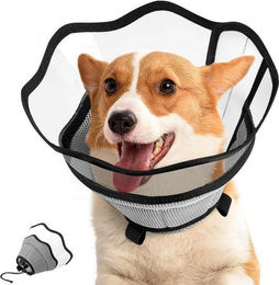 Produktbild von VavoPaw Schutzkragen Halskrause Hund Leckschutz wasserdicht PVC grau