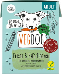 Produktbild von VEGDOG Adult Erbsen & Haferflocken - 10 x 390 g