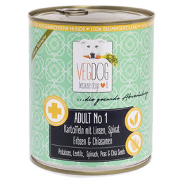 Produktbild von VEGDOG Adult Linsen & Hirse Veganes Hunde Nassfutter - 6 x 800 g