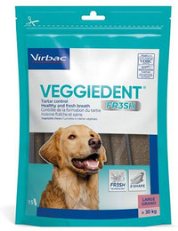 Produktbild von VEGGIEDENT Fresh Zahnpflege-Kaustreifen für große Hunde - 30 x 35 g