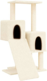 Produktbild von Vellora Katzen-Kletterwand Kratzbaum mit Sisal-Kratzsäulen Dunkelgrau 82 cm