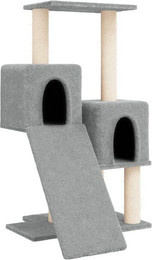Produktbild von Vellora Katzen-Kletterwand Kratzbaum mit Sisal-Kratzsäulen Dunkelgrau 82 cm