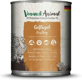 Produktbild von Venandi Animal 800 Gramm Katzennassfutter 6 x 800 Gramm Geflügel