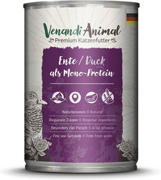 Produktbild von Venandi Animal Ente Monoprotein Nassfutter - 6 x 400 g