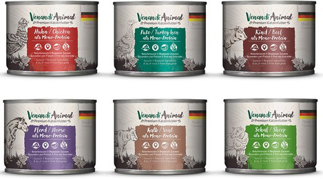 Produktbild von Venandi Animal Mixpack Katzenfutter nass - 6 x 200 g