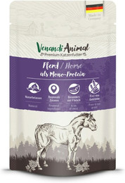 Produktbild von Venandi Animal Monoprotein 125g Katzennassfutter Sparpaket 24 x 125 Gramm Pferd