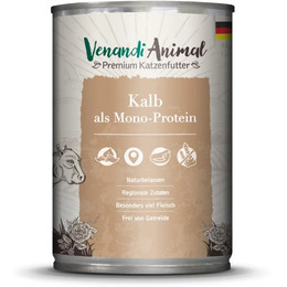 Produktbild von Venandi Animal Monoprotein Kalb Katzenfutter - 6 x 400 g