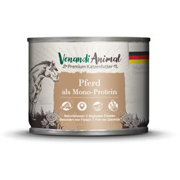 Produktbild von Venandi Animal Pferd Monoprotein Nassfutter für Katzen - 6 x 200 g