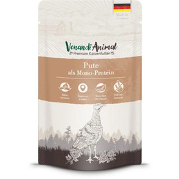 Produktbild von Venandi Animal Premium Katzenfutter Pute Monoprotein Nassfutter - 12 x 125 g