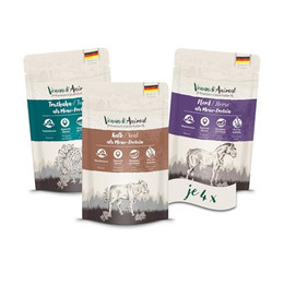 Produktbild von Venandi Animal Premium Nassfutter für Katzen Pferd Kalb Truthahn - 12 x 125 g