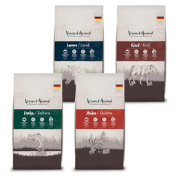 Produktbild von Venandi Animal Premium Trockenfutter für Katzen Probierpaket Huhn Rind Lachs Lamm - 4 x 1,5 kg