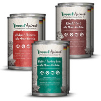 Produktbild von Venandi Animal Probierpaket I Huhn Pute Rind - 24 x 400 g