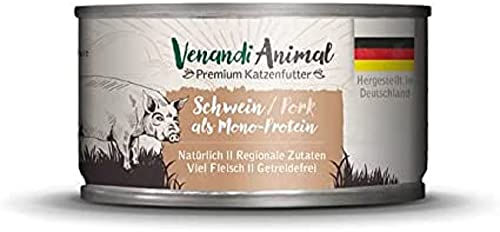 Produktbild von Venandi Animal Schwein Monoprotein Katzenfutter - 6 x 100 g