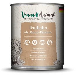Produktbild von Venandi Animal Truthahn Monoprotein Nassfutter - 6 x 800 g