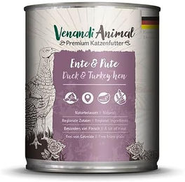 Produktbild von Venandi Premium Nassfutter für Katzen Ente und Pute - 6 x 800 g