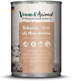 Venandi Premium Nassfutter für Katzen Schwein Monoprotein - 6 x 400 g – Bild 1 von 4