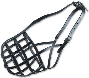 Produktbild von Vernieteter Ledermaulkorb für Kaukasus-Schäferhund 35"