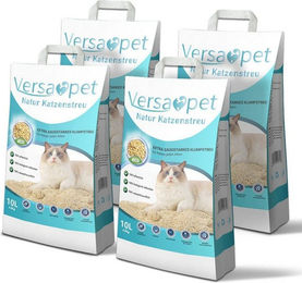 Versapet Katzenstreu Tofu Katzenstreu 40L 18,4kg (4-tlg), Klumpstreu für Katzenklo, Cat Litter, feste Klumpenbildung – Bild 1 von 5
