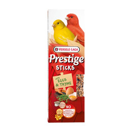 Produktbild von Versele Laga Prestige Sticks Kanarien mit Eiern & Thymian - 2 x 60 g