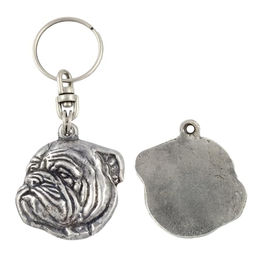 Versilberter Hundeanhänger Bulldogge – Bild 1 von 5